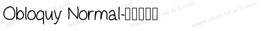 Obloquy Normal字体转换